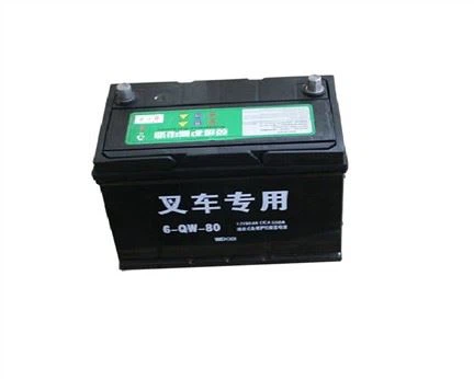 Accumulatore, parti del carrello elevatore Batteria di avviamento senza manutenzione da 12 V/80 A (QDDPJAC-12V/L)